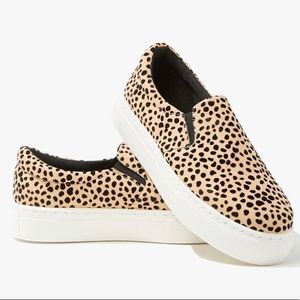 Cheetah print platform sneakers
